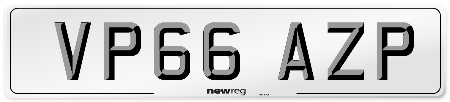 VP66 AZP Number Plate from New Reg